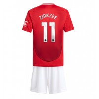 Echipament fotbal Manchester United Joshua Zirkzee #11 Tricou Acasa 2024-25 pentru copii maneca scurta (+ Pantaloni scurti)